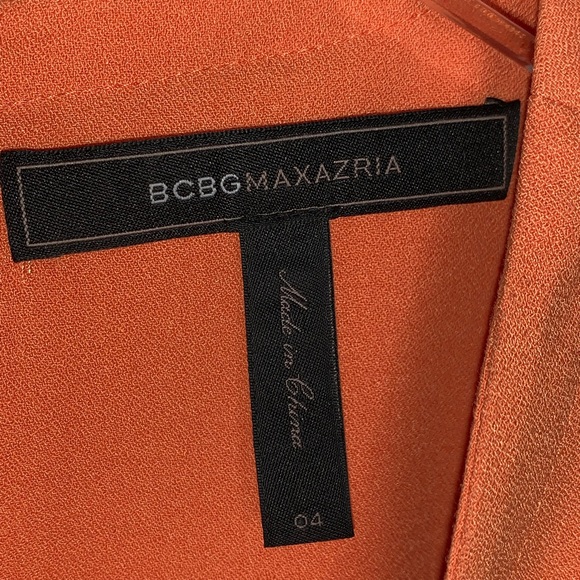 BCBG women’s Orange chambrey Dress - Size 4 - Picture 5 of 8